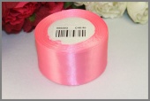 Однотонная атласная лента 50мм * 23м (+-1м) цвет розовый фото в интернет-магазине Hobbymir.ru