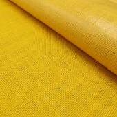 Ткань джутовая ламинированная 50х60см, цв.желтый фото на сайте Hobbymir.ru