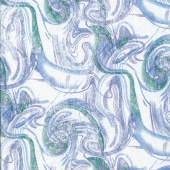 Фетр флористический 50см Х 1м (синяя абстракция) фото на сайте Hobbymir.ru