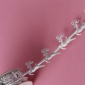 Лента декоративная фигурная «Олени», 20 мм, цвет серебряный фото в интернет-магазине Hobbymir.ru