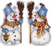 Набор для вышивания ЖАР-ПТИЦА Снеговик 13*7 см фото на сайте Hobbymir.ru