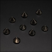 Полубусины шип, 6мм, 10г, цв. черный никель фото на сайте Hobbymir.ru