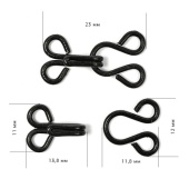 Крючки пришивные №4, цв. черный никель, 5 шт фото в интернет-магазине Hobbymir.ru