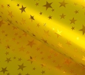 Пленка голография "Звёзды", золотой, 70 х 100 см фото на сайте Hobbymir.ru