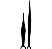 Комплект металлических стрелок, (98/63) цвет черный 101  фото на сайте Hobbymir.ru