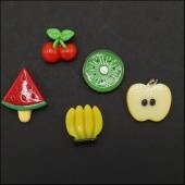 Кабошон  пластик Экзотические фрукты, 5шт, микс фото на сайте Hobbymir.ru