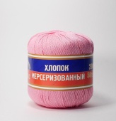Пряжа Хлопок Мерсеризованный цвет 054 супер розовый, 100% хлопок, 200м, 50гр фото на сайте Hobbymir.ru