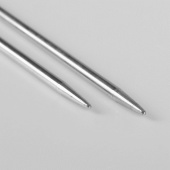 Спицы для вязания прямые, металл Ø4,5 мм /35 см (2 шт) фото на сайте Hobbymir.ru