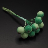 Декоративные ягодки в инее, цвет зеленый фото на сайте Hobbymir.ru