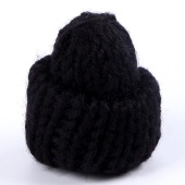 Шапка для игрушек вязанная, цвет черный  фото на сайте Hobbymir.ru