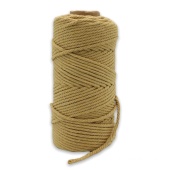 Веревка кручёная для макраме 100% Хлопок, 4мм х 100м(+/-1), цв. песочный фото на сайте Hobbymir.ru