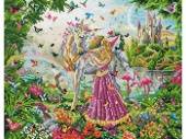Алмазная мозаика "Единорог и фея", 40Х50 см, арт. EW 10164 фото на сайте Hobbymir.ru
