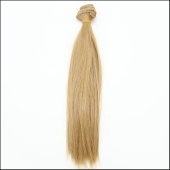 Волосы-тресс для кукол "Прямые" длина волос 25 см, ширина 100 см, цвет русый-4 фото на сайте Hobbymir.ru