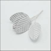 Листья тканевые на проволоке,10шт,цв. серебро фото на сайте Hobbymir.ru
