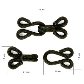 Крючки пришивные в оплетке,35 мм, цв.черный,2 пары фото в интернет-магазине Hobbymir.ru