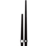 Комплект металлических стрелок, (95/63) цвет черный 3378 фото на сайте Hobbymir.ru