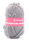 Пряжа Пехорская шапка  цвет 48  серый, 85% мериносовая  шерсть, 15% ПАН 200м, 100гр фото на сайте Hobbymir.ru