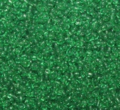 Бисер  круглый 12/0 цвет 7в зеленый прозрачный, 10 г фото на сайте Hobbymir.ru