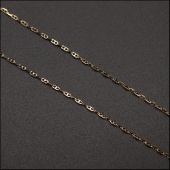 Цепочка с карабином, 45см, звено 3,2мм, ювелирная сталь, цв.золото фото на сайте Hobbymir.ru