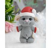 Молд для творчества "Мини мышка в новогодней шапочке 2D" фото на сайте Hobbymir.ru