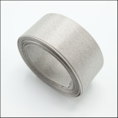Лента сатин металлик 25мм * 3м, цв. св. серый фото в интернет-магазине Hobbymir.ru