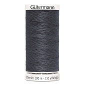 Нитки Gutermann для джинсы 100м, цвет 9455 серый фото в интернет-магазине Hobbymir.ru