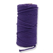 Веревка кручёная для макраме 100% Хлопок, 4мм х 100м(+/-1), цв. темно-фиолетовый фото на сайте Hobbymir.ru