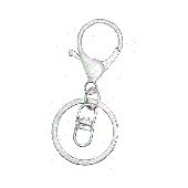 Кольцо для ключей с карабином, цвет серебро,30мм фото в интернет-магазине Hobbymir.ru