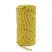 Веревка кручёная для макраме 100% Хлопок, 4мм х 100м(+/-1), цв. желтый фото на сайте Hobbymir.ru