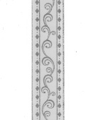 Декоративная лента Узор, шир.63мм, арт.LRW-09, цв.белый/серебро фото в интернет-магазине Hobbymir.ru
