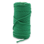 Веревка кручёная для макраме 100% Хлопок, 4мм х 100м(+/-1), цв. зеленый  фото на сайте Hobbymir.ru