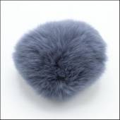Помпон из натурального меха(кролик) d=7см, цв. серо-голубой фото на сайте Hobbymir.ru