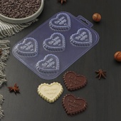 Формочка для мыловарения и шоколада «Сердечный порыв», 6×6,8×0,77 см фото на сайте Hobbymir.ru