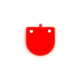 Язычок для игрушек, 16х18мм, цв.красный фото на сайте Hobbymir.ru