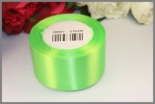 Однотонная атласная лента 50мм * 23м (+-1м) цвет нежно-зеленый фото в интернет-магазине Hobbymir.ru