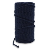 Веревка кручёная для макраме 100% Хлопок, 4мм х 100м(+/-1), цв. темно-синий фото на сайте Hobbymir.ru