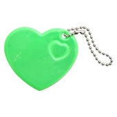 Светоотражающий элемент сердце 60мм, цв.зеленый фото в интернет-магазине Hobbymir.ru