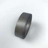 Лента сатин металлик 15мм * 3м, цв. серый фото в интернет-магазине Hobbymir.ru