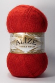 Пряжа ALIZE "ANGORA GOLD" цвет красный, 80% акрил, 20% шерсть, 550м, 100гр фото на сайте Hobbymir.ru