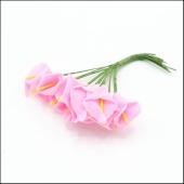 Каллы фоамиран,25мм, 12шт,цв. розовый фото на сайте Hobbymir.ru