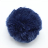 Помпон из натурального меха(кролик) d=7см, цв. синий фото на сайте Hobbymir.ru