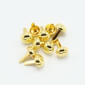 Брадсы для скрапбукинга набор 10 шт. d=10 мм. цв.золото фото на сайте Hobbymir.ru