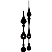 Комплект металлических стрелок, (140/100) цвет черный 3178 фото на сайте Hobbymir.ru