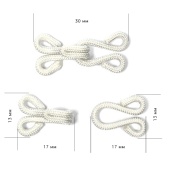 Крючки пришивные в оплетке,29 мм, цв.белый, 2 пары фото в интернет-магазине Hobbymir.ru