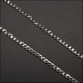 Цепочка с карабином, 45см, звено 3,5мм, ювелирная сталь, цв.серебро фото на сайте Hobbymir.ru