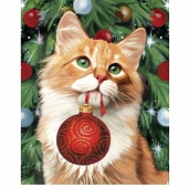 Алмазная мозаика с частичным заполнением «Рыжий кот» 20х25 см фото на сайте Hobbymir.ru