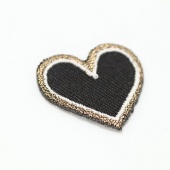 Аппликации клеевые сердце, цвет черный фото в интернет-магазине Hobbymir.ru