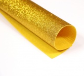 Фетр листовой глиттерный 1,4мм 20х30см, цв. золотой фото на сайте Hobbymir.ru
