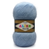 Пряжа ALIZE "Angora real 40" цвет  40 голубой, 60% акрил, 40% шерсть, 480м, 100гр фото на сайте Hobbymir.ru
