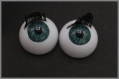 Глаза с ресницами цв.зеленый с рисунком,22мм, 2шт фото на сайте Hobbymir.ru